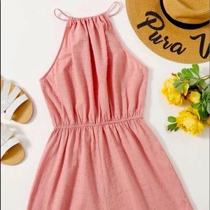 Never worn light pink halter romper 💕
